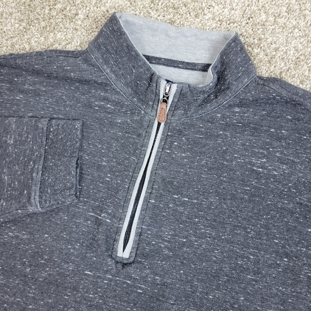 Johnnie O Mens Large Gray Performance Stretch Quarter Zip